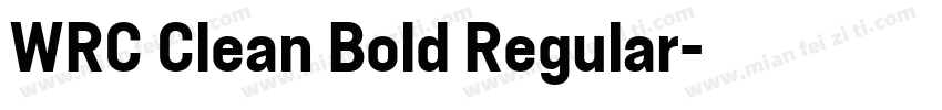 WRC Clean Bold Regular字体转换